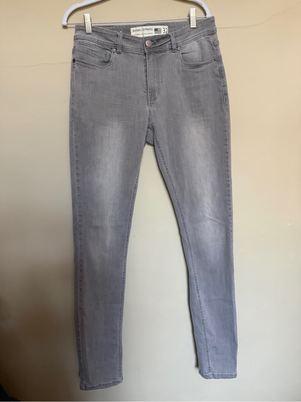 Barbell Apparel Gray Stretch Denim Jeans 32x34
